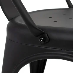 Garnero Arredamenti Set 2 sedie in metallo impilabili opaco Lix Nero