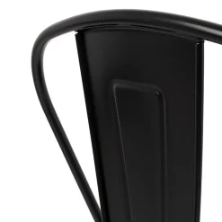 Garnero Arredamenti Set 2 sedie in metallo impilabili opaco Lix Nero