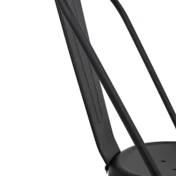 Garnero Arredamenti Set 2 sedie in metallo impilabili opaco Lix Nero