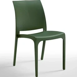 Garnero Arredamenti Set 4 sedie in polipropilene impilabili Tape Gihome® Verde Clearance