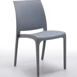 Garnero Arredamenti Set 4 sedie in polipropilene impilabili grigia Tape Gihome® Grigio Best