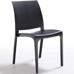 Garnero Arredamenti Set 4 sedie in polipropilene impilabili Tape Gihome® Nero