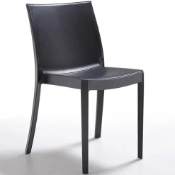 Garnero Arredamenti Set 4 sedie in polipropilene impilabili nera Olbia Discount