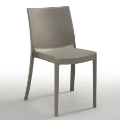 Garnero Arredamenti Set 4 sedie in polipropilene impilabili tortora Olbia Sale