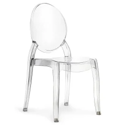 Garnero Arredamenti Set 6 sedie policarbonato trasparente impilabili Elisabeth Gihome® Discount