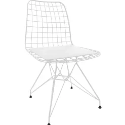 Garnero Arredamenti Set 4 sedie soggiorno moderne industrial metallo bianco Next