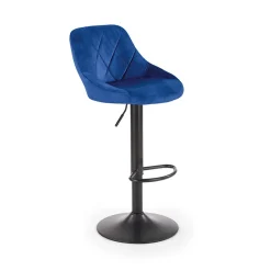 Garnero Arredamenti Set 2 sgabelli alti da bar regolabili in tessuto blu Orla Online