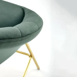 Garnero Arredamenti Set 2 sgabelli moderni in velluto verde scuro oro Darko Outlet