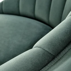 Garnero Arredamenti Set 2 sgabelli moderni in velluto verde scuro oro Darko Outlet