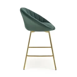 Garnero Arredamenti Set 2 sgabelli moderni in velluto verde scuro oro Darko Outlet