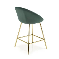 Garnero Arredamenti Set 2 sgabelli moderni in velluto verde scuro oro Darko Outlet