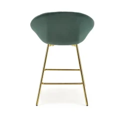 Garnero Arredamenti Set 2 sgabelli moderni in velluto verde scuro oro Darko Outlet