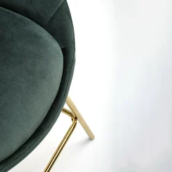 Garnero Arredamenti Set 2 sgabelli moderni in velluto verde scuro oro Darko Outlet