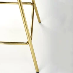 Garnero Arredamenti Set 2 sgabelli moderni in velluto verde scuro oro Darko Outlet