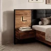 Garnero Arredamenti Set comodini 49x102h cm con led quercia nero Smooty Clearance