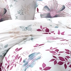 Garnero Arredamenti Set copripiumino singolo e federa 140x200cm rosa Iside New