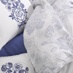 Garnero Arredamenti Set copripiumino singolo e federa 140x200cm floreale bianco blu Gordi Outlet