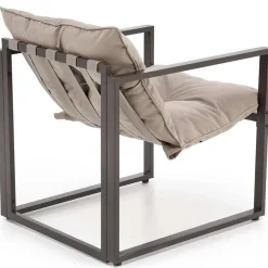 Garnero Arredamenti Set da giardino divano, poltrona, tavolino in vetro nero marrone Surat Clearance