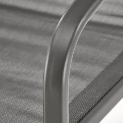 Garnero Arredamenti Set giardino relax 75x45cm 2 sedie divano e tavolino acciaio grigio Eden Best