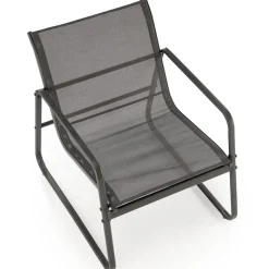 Garnero Arredamenti Set giardino relax 75x45cm 2 sedie divano e tavolino acciaio grigio Eden Best