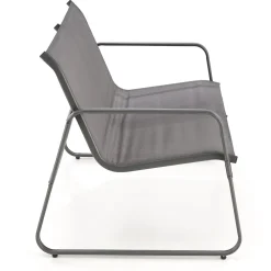 Garnero Arredamenti Set giardino relax 75x45cm 2 sedie divano e tavolino acciaio grigio Eden Best