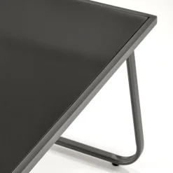 Garnero Arredamenti Set giardino relax 75x45cm 2 sedie divano e tavolino acciaio grigio Eden Best