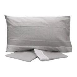 Garnero Arredamenti Set lenzuola letto una piazza e mezza in cotone grigio Freedom