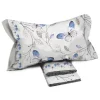 Garnero Arredamenti Set lenzuola matrimoniali in cotone fantasia farfalle bianco blu Cefalo Online