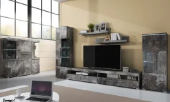 Garnero Arredamenti Set pensili 90x15h cm da parete Frisk Ossido New