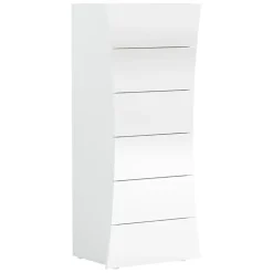 Garnero Arredamenti Settimino 50x122h cm 6 cassetti moderno bianco lucido Neve New