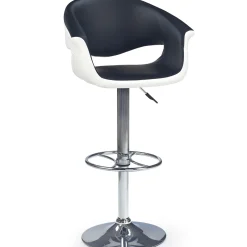 Garnero Arredamenti Sgabello alto regolabile moderno in ecopelle nero bianco Daisy Hot