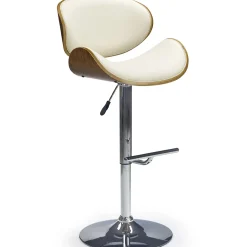 Garnero Arredamenti Sgabello alto regolabile in ecopelle rovere panna Maggie Bianco Online