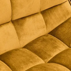 Garnero Arredamenti Sgabello imbottito regolabile in velluto senape nero Fost Giallo