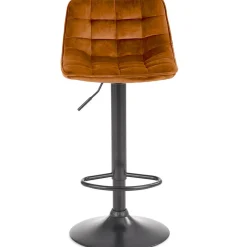 Garnero Arredamenti Sgabello imbottito regolabile in velluto terracotta nero Fost Arancio Hot