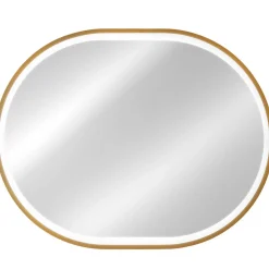 Garnero Arredamenti Specchio da parete con led 70x90cm dorato Glossy 3 Oro Discount