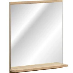 Garnero Arredamenti Specchio da parete 50x57cm con mensola rovere Bully