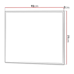 Garnero Arredamenti Specchio ingresso da parete 92x77cm Accent Grigio Sale