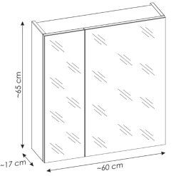 Garnero Arredamenti Specchio mobile contenitore 60x65cm grigio Serif New