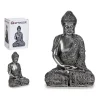 Garnero Arredamenti Statua da interno Buddha 20x35cm effetto argento Luise Clearance