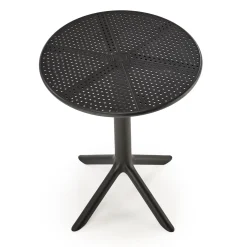 Garnero Arredamenti Tavolino da giardino rotondo polipropilene 60cm Ondina Nero