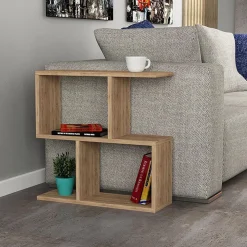 Garnero Arredamenti Tavolino da salotto con libreria design 60x60cm sonoma Priocca Rovere Discount