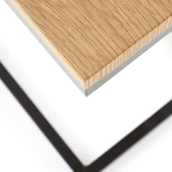 Garnero Arredamenti Tavolino da salotto design 40x30cm rovere miele acciaio Radom Outlet