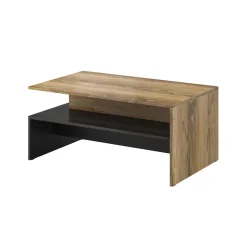 Garnero Arredamenti Tavolino da salotto design 100x45cm noce antico nero frassinato Emotion Gihome® Nero Frassinato - Noce New