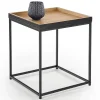 Garnero Arredamenti Tavolino da salotto moderno 42x42cm rovere naturale nero Fatima Best