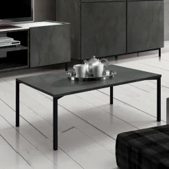 Garnero Arredamenti Tavolino 55x90 cm da salotto rettangolare acciaio ossidato metallo Eral Sale