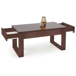 Garnero Arredamenti Tavolino 110x60cm salotto con cassetti moderno scuro Ivo Noce Hot