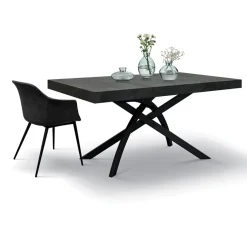 Garnero Arredamenti Tavolo 160/240 cm allungabile acciaio ossidato metallo Otab Ossido Sale