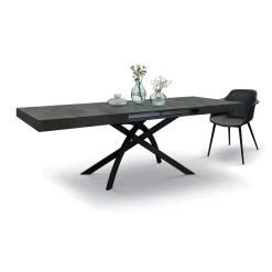 Garnero Arredamenti Tavolo 160/240 cm allungabile acciaio ossidato metallo Otab Ossido Sale
