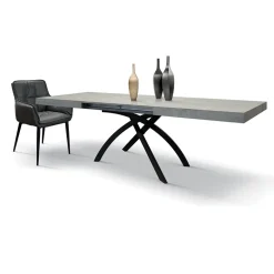 Garnero Arredamenti Tavolo 160/240 cm allungabile grigio metallo Otab Cemento Hot
