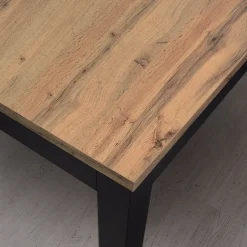 Garnero Arredamenti Tavolo allungabile 160/220 cm metallo ossido Alanda Rovere Rustico Clearance